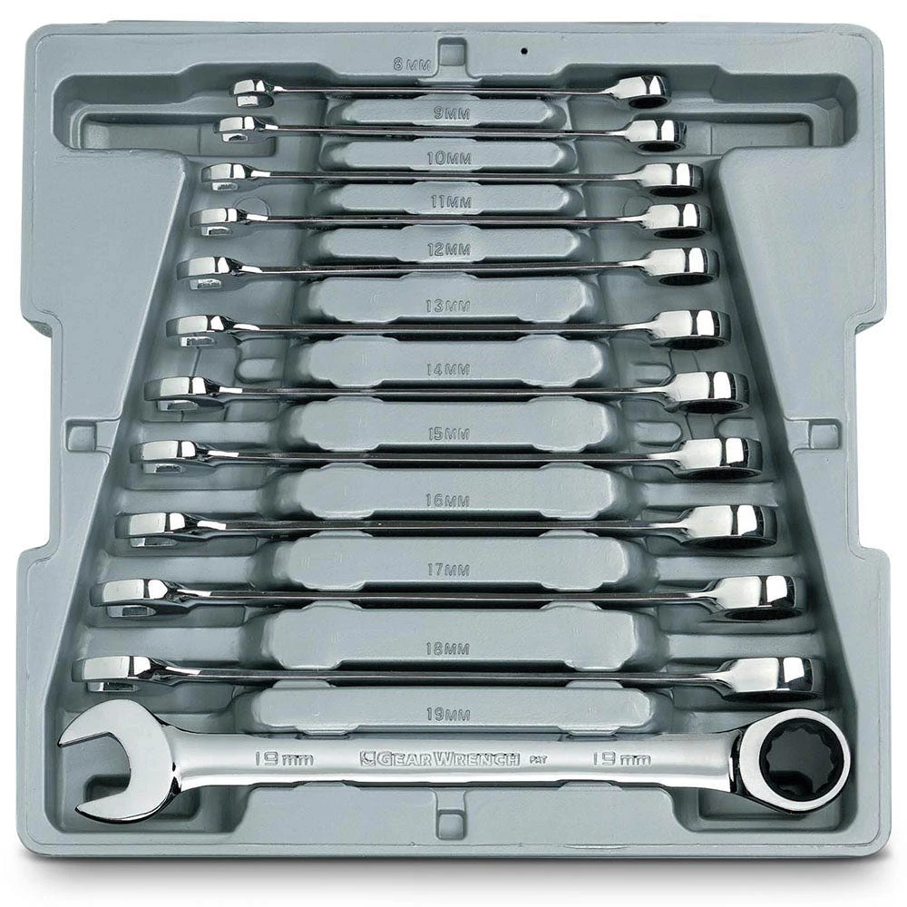 GEARWRENCH 12 Piece Metric Original Combination Ratcheting Spanner Set 3 GEARWRENCH 12 Piece Metric Original Combination Ratcheting Spanner Set