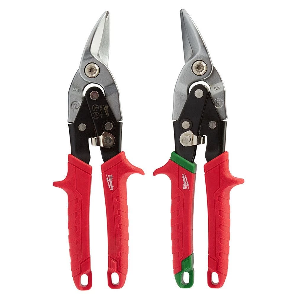 MILWAUKEE 2-Piece Offset Aviation Tin Snips Set 48224523 3 MILWAUKEE 2-Piece Offset Aviation Tin Snips Set 48224523