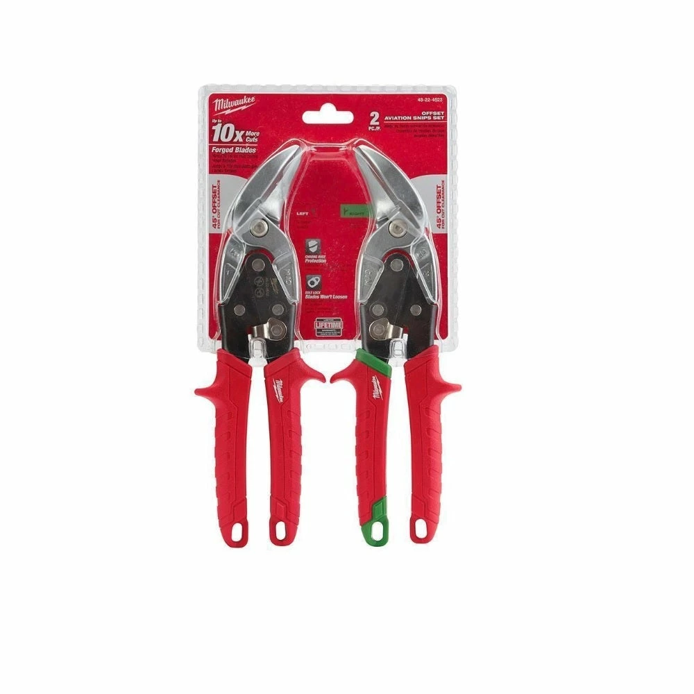 MILWAUKEE 2-Piece Offset Aviation Tin Snips Set 48224523 5 MILWAUKEE 2-Piece Offset Aviation Tin Snips Set 48224523 - Image 3