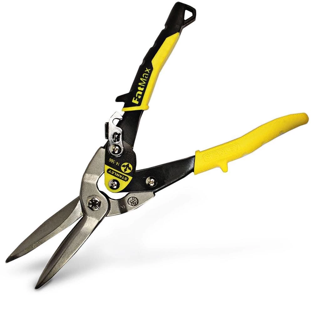 STANLEY FATMAX Long Straight Cut Aviation Snips Yellow 14-566 4 STANLEY FATMAX Long Straight Cut Aviation Snips Yellow 14-566 - Image 2