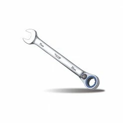 TTI 15mm 72T Metric Reversible Ratcheting Ring/Open-End Spanner TRVM15