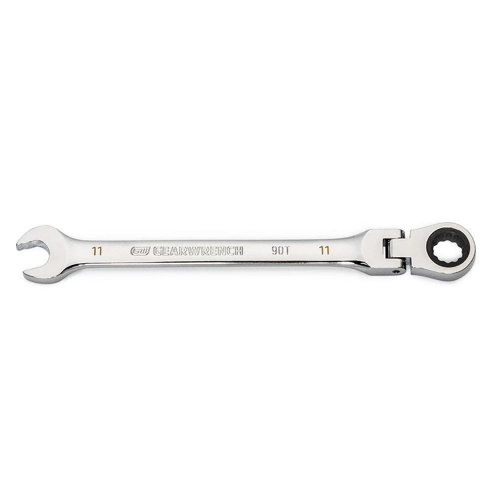 GEARWRENCH 11mm 90T Flexhead Ratcheting Combination Wrench 86711 4 GEARWRENCH 11mm 90T Flexhead Ratcheting Combination Wrench 86711 - Image 2
