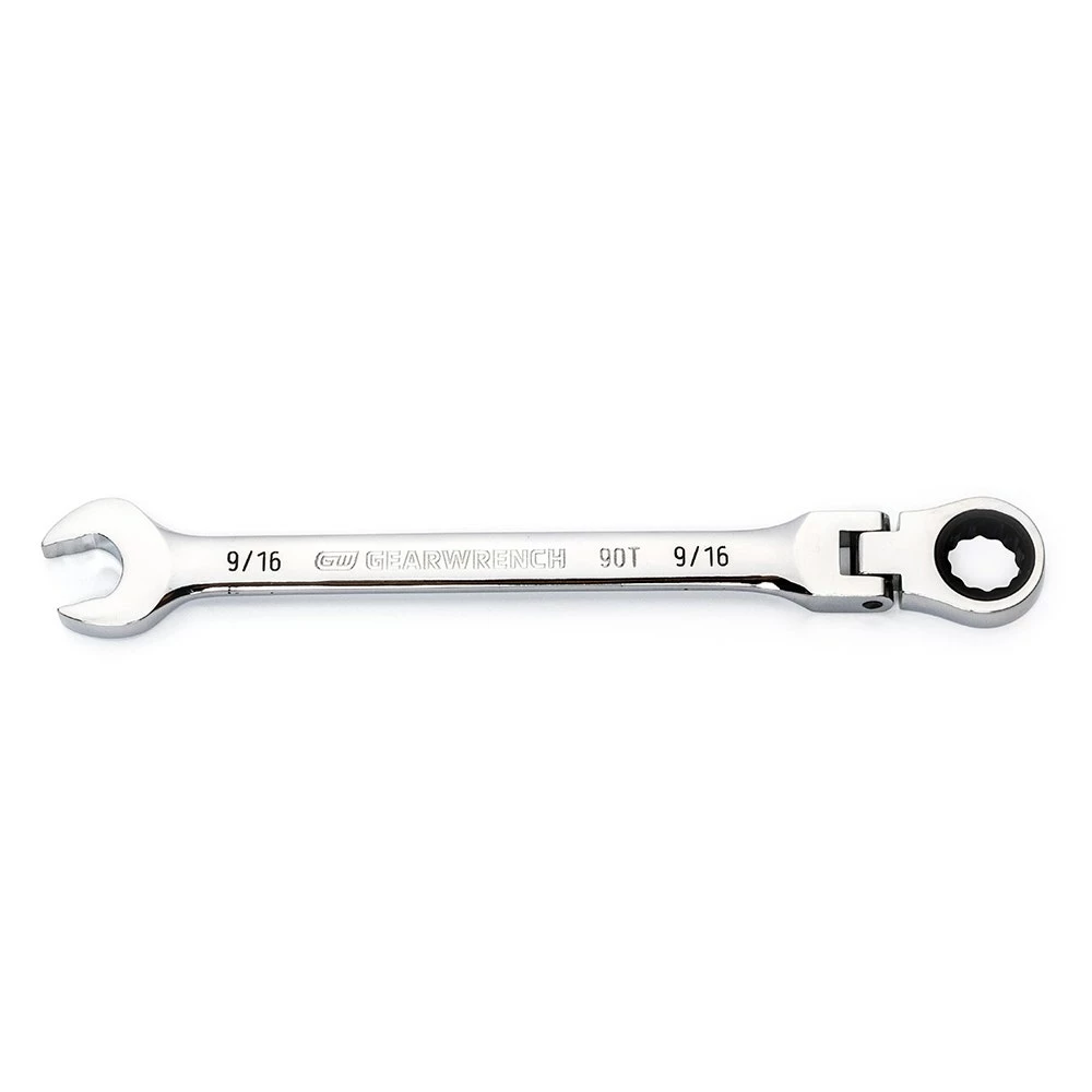 GEARWRENCH 9/16" 90T Flexhead Ratcheting Combination Wrench 86746 4 GEARWRENCH 9/16" 90T Flexhead Ratcheting Combination Wrench 86746 - Image 2