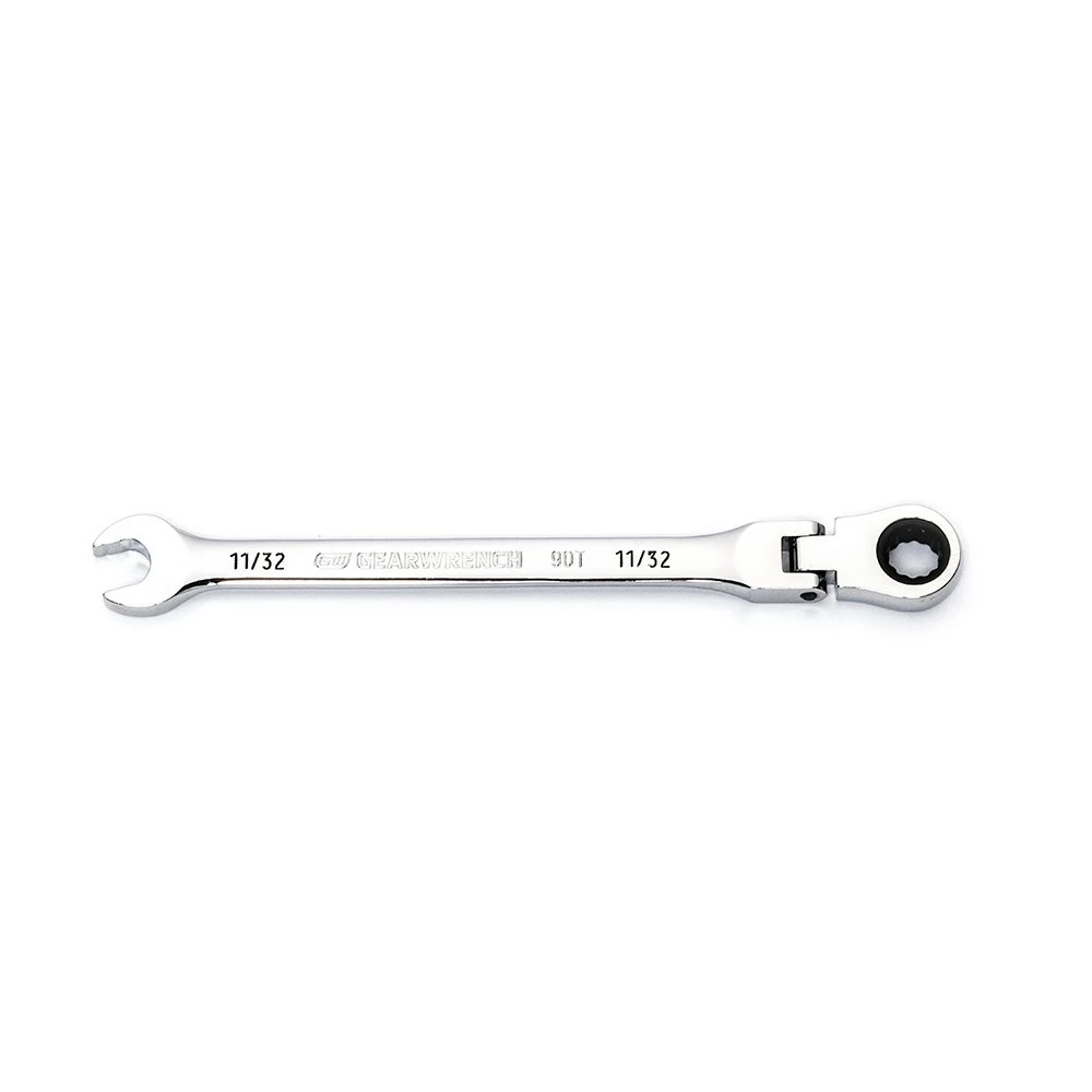 GEARWRENCH 11/32" 90T Flexhead Ratcheting Combination Wrench 86742 4 GEARWRENCH 11/32" 90T Flexhead Ratcheting Combination Wrench 86742 - Image 2