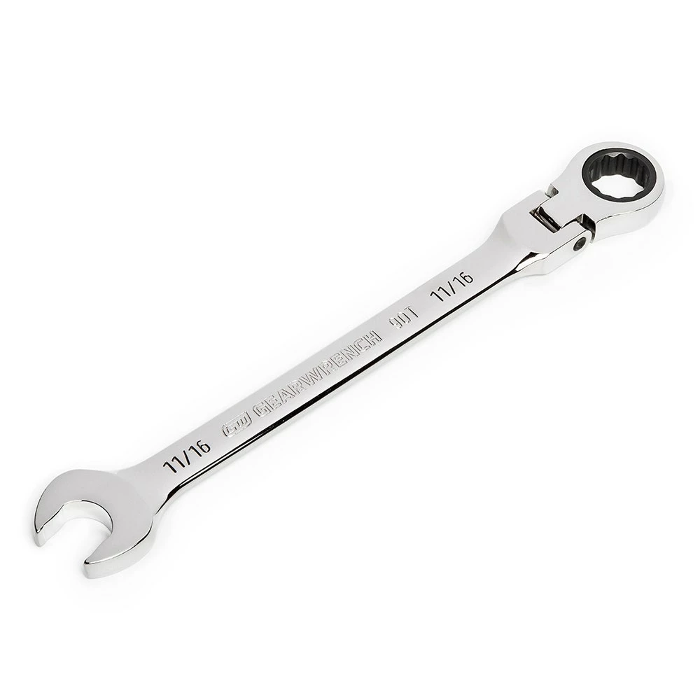 GEARWRENCH 11/16" 90T Flexhead Ratcheting Combination Wrench 86748 3 GEARWRENCH 11/16" 90T Flexhead Ratcheting Combination Wrench 86748