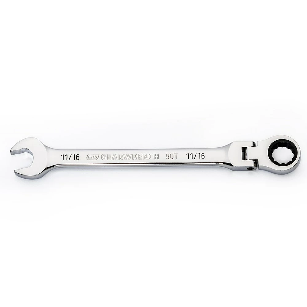 GEARWRENCH 11/16" 90T Flexhead Ratcheting Combination Wrench 86748 4 GEARWRENCH 11/16" 90T Flexhead Ratcheting Combination Wrench 86748 - Image 2