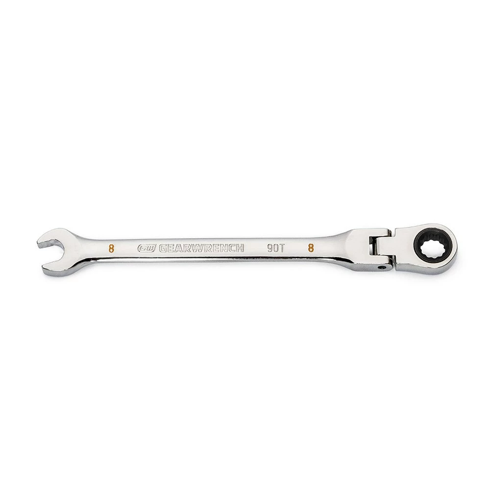 GEARWRENCH 8mm 90T Flexhead Ratcheting Combination Wrench 86708 4 GEARWRENCH 8mm 90T Flexhead Ratcheting Combination Wrench 86708 - Image 2