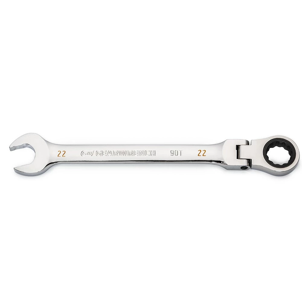 GEARWRENCH 22mm 90T Flexhead Ratcheting Combination Wrench 86722 4 GEARWRENCH 22mm 90T Flexhead Ratcheting Combination Wrench 86722 - Image 2