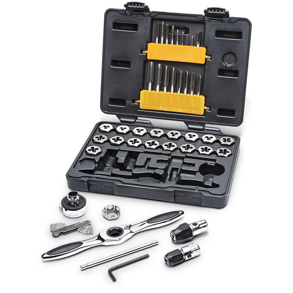 GEARWRENCH 42 Piece Ratcheting Tap & Die Set 3886 3 GEARWRENCH 42 Piece Ratcheting Tap & Die Set 3886