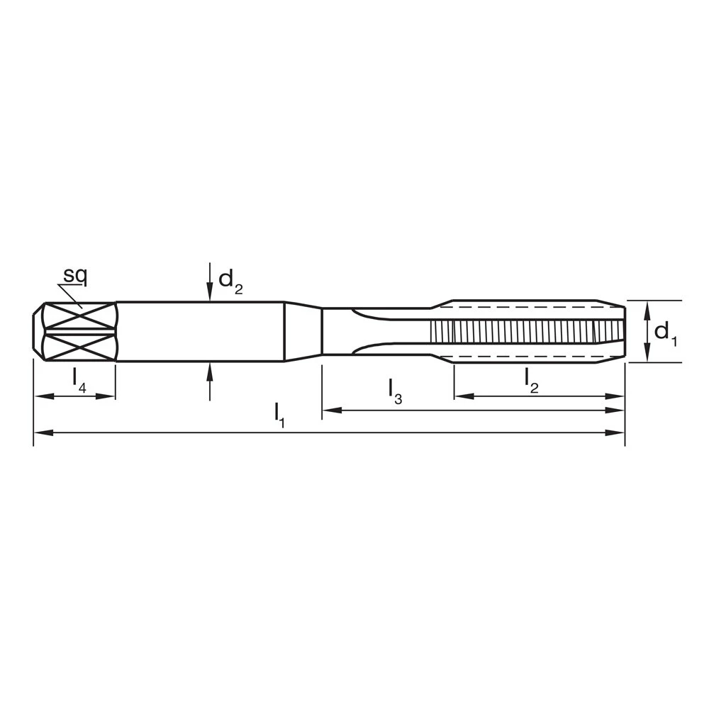 SUTTON M5.0 X 0.8 Straight Flute Taps - Taper T3840500 4 SUTTON M5.0 X 0.8 Straight Flute Taps - Taper T3840500 - Image 2